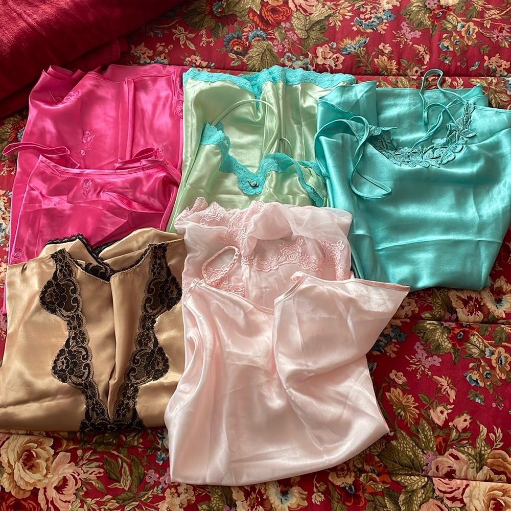 Satin Nightshirts/ Negligee- bundle of 5